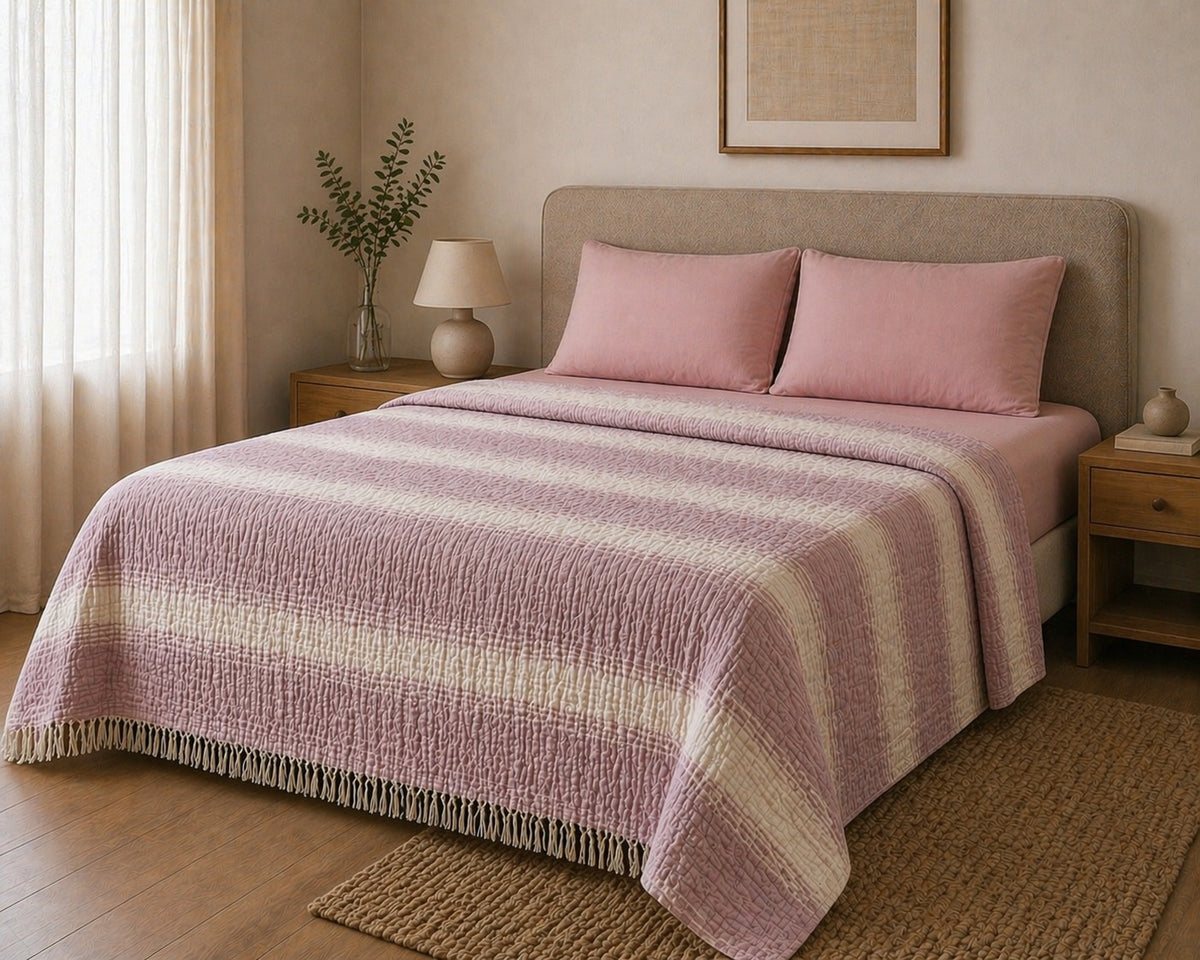 Sabia Living 100% Cotton Muslin Blanket – 4-Layer, Queen, 90" x 98"